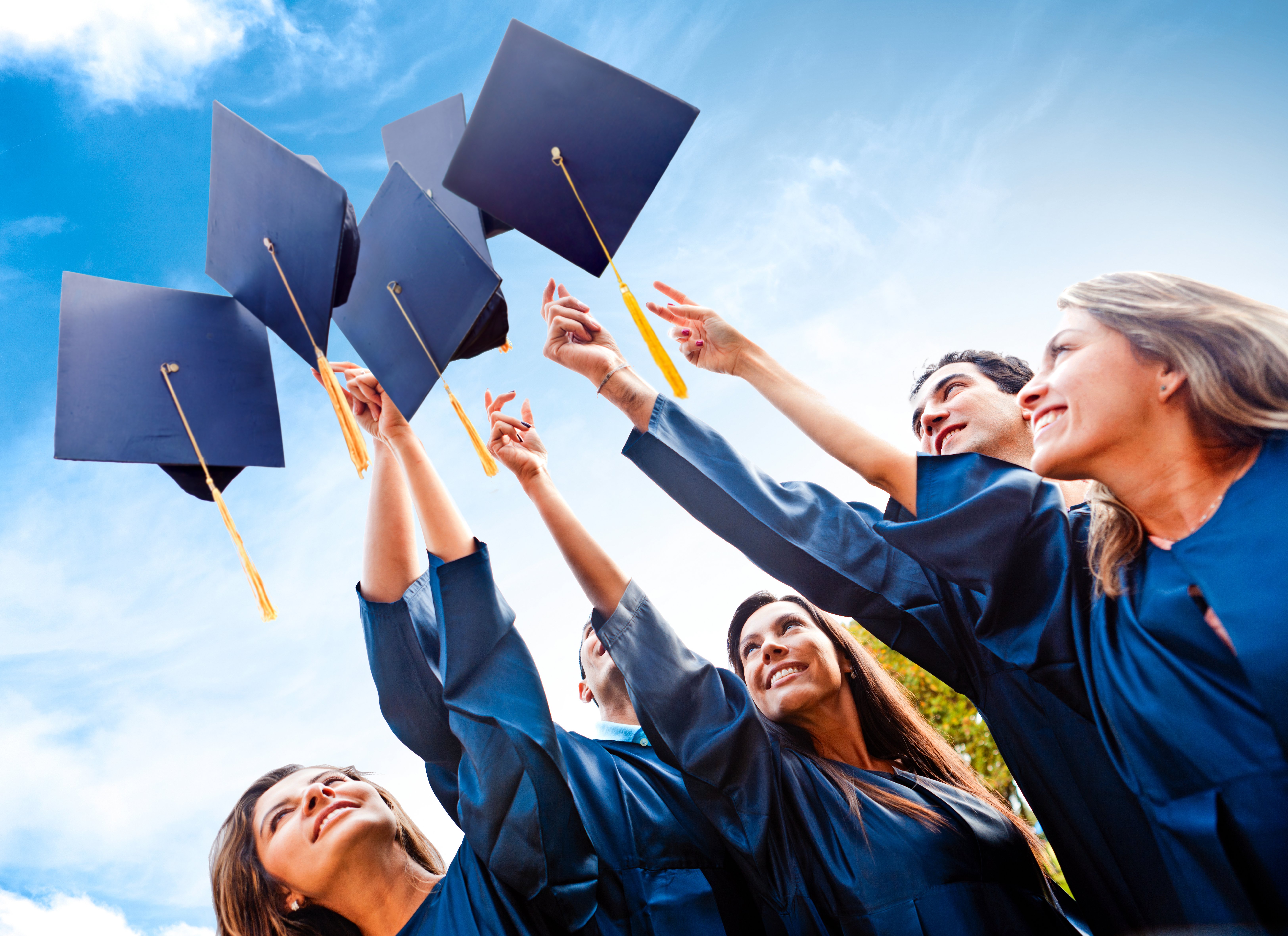 Throwing Graduation Caps In The Air